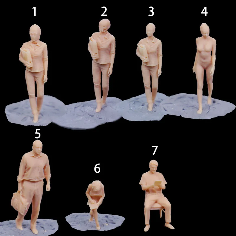 

1/64 Figure Market People Miniature 1/43 Life Model Sand Table Villain Scene Need To Be Colored By Yourself