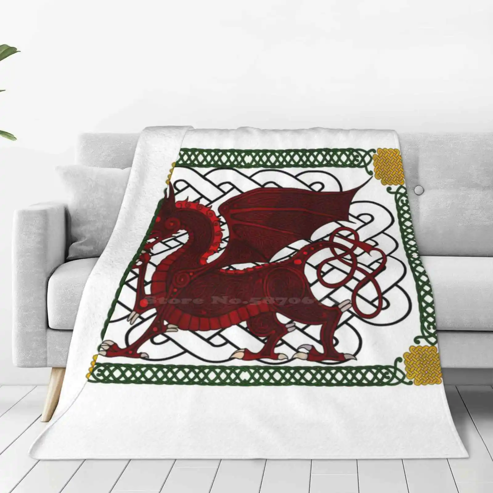 Welsh Dragon-Y Ddraig Goch Лидер продаж комнатное фланелевое одеяло для дома с драконами