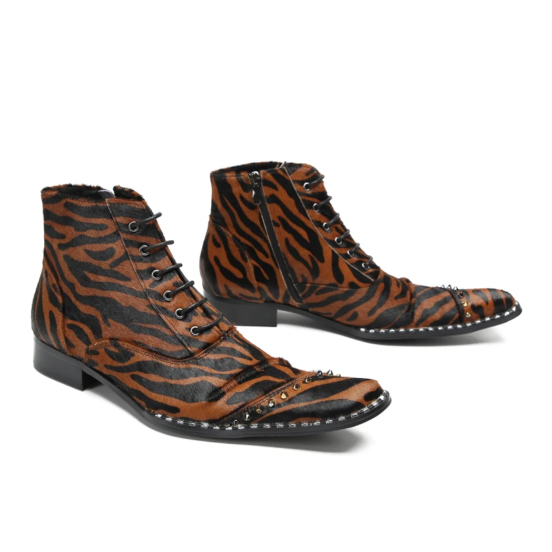 Модная мужская обувь больших размеров из натуральной кожи короткие ботинки на