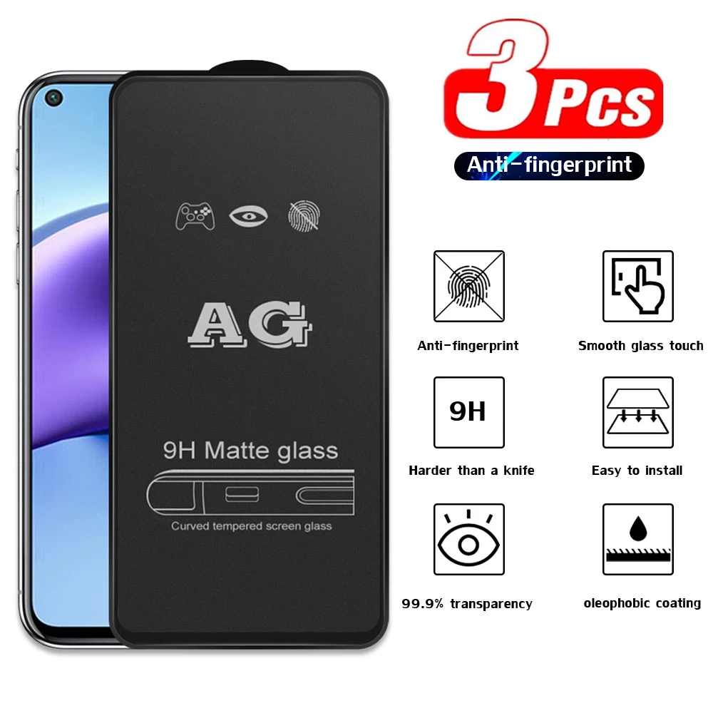 

3 шт. матовые Защитные пленки для экрана для Honor 50 Lite P30 P40 Mate 20 Lite 10i 8A 8C 8X 9A 9X P Smart 2021 2019, матовое закаленное стекло