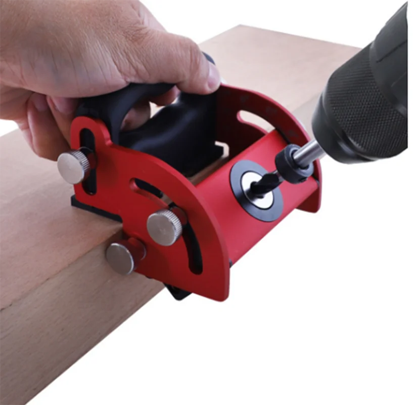 

Woodworking Oblique Hole Locator 2 In 1 Centerline Marking Scriber Positioning Punching Locator Aluminum Alloy Carpentry Tool