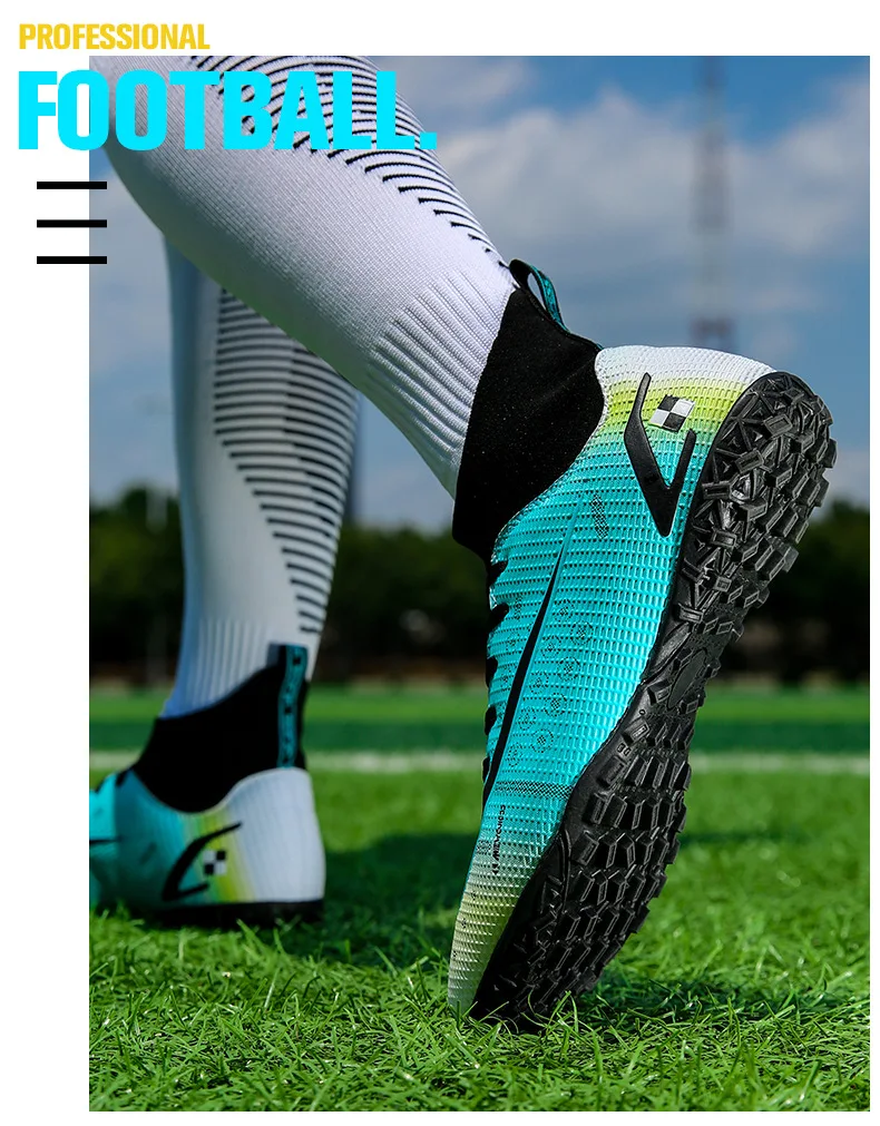 

2022 New Zapatos de High Top Turf TF AG Kids Adult Soccer Football Shoes Boots Futsal Sneakers Kicks Training Game Shoes