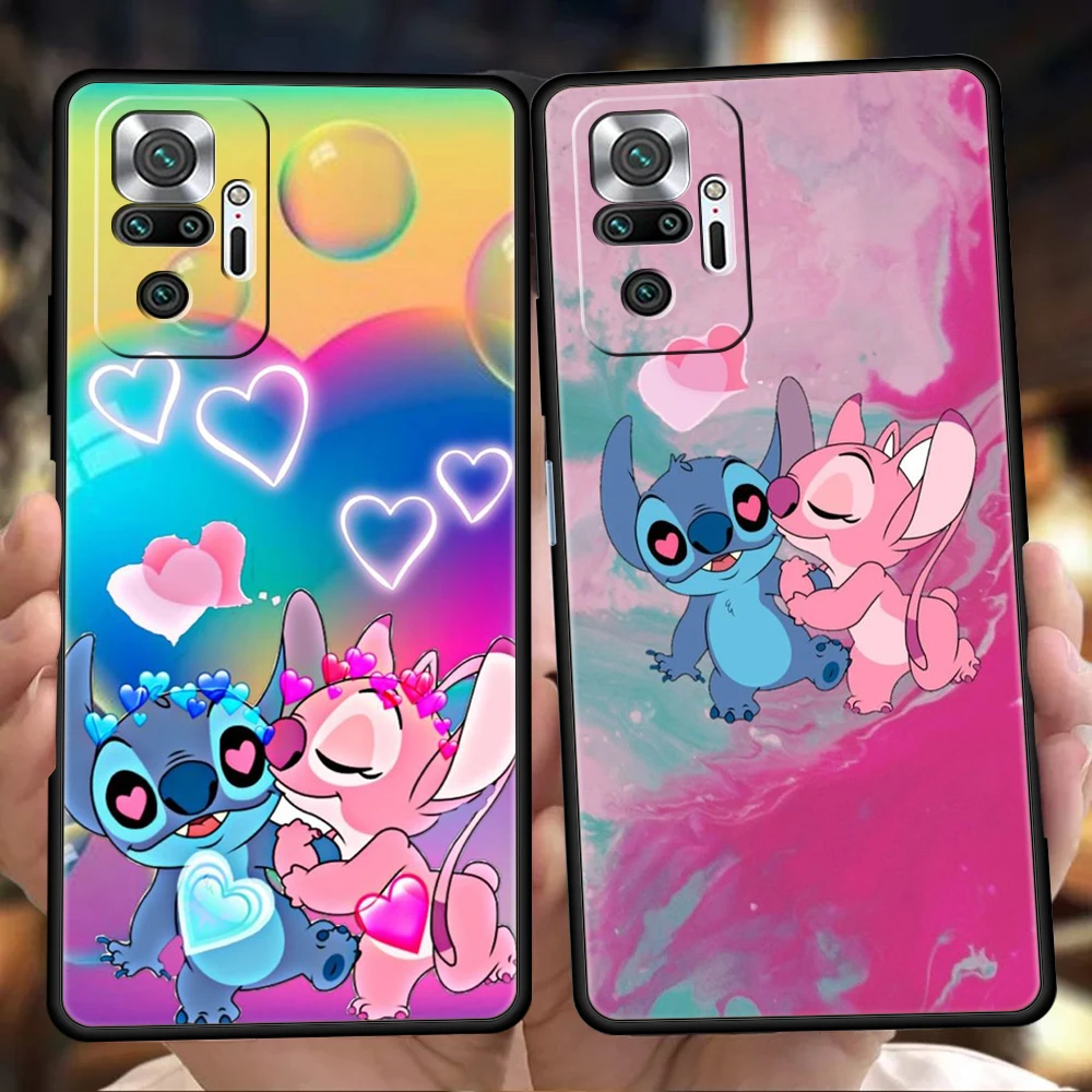 

BANDAI Stitch Phone Case For Redmi Note 10 11 Pro K40 Gaming 11T 9T 7 8 8T 9 8A 9A 9C 9S Pro Soft Shockproof Shell Fundas Coque