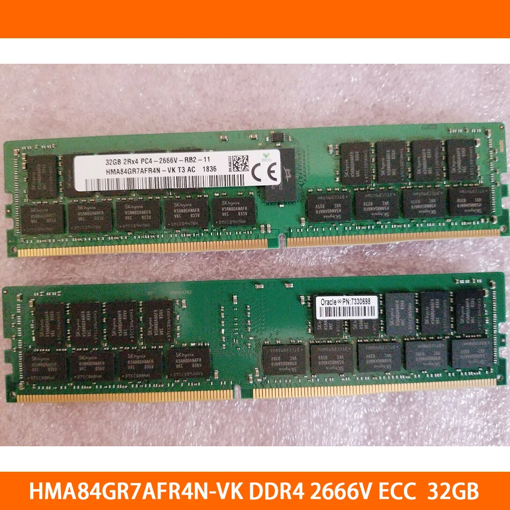 RAM 32GB HMA84GR7AFR4N-VK 32G DDR4 2RX4 PC4-2666V 2666V ECC REG Server Memory High Quality Fast Ship
