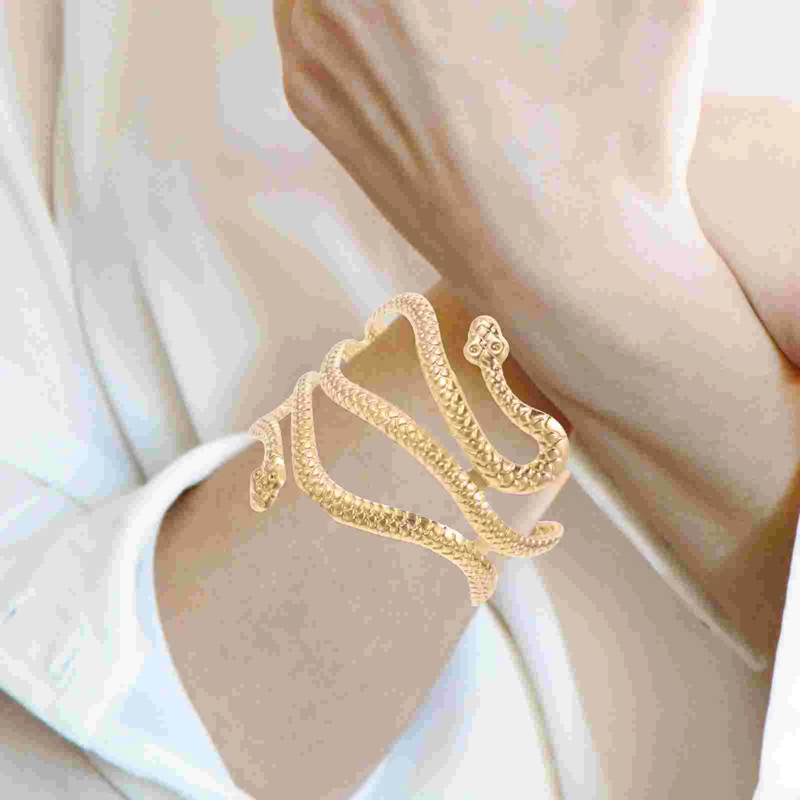 

Браслеты Женские в египетском стиле, ювелирные украшения для невесты, обручи-манжеты со змеиным плетением, нарукавная одежда, 2 шт.