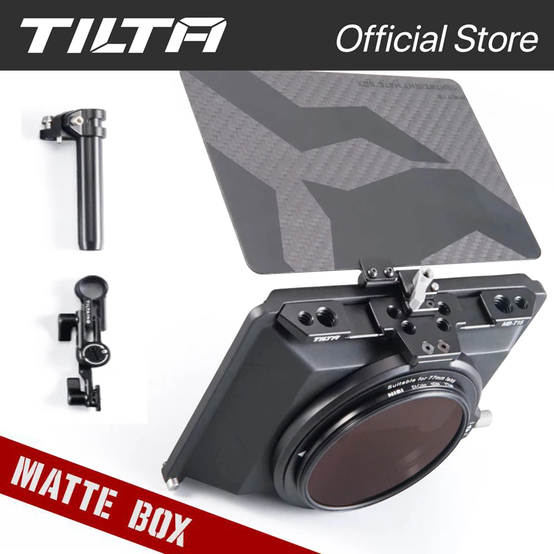 

TILTA MB-T15 4*5.65 Mini Matte Box Carbon Fiber Top Flag For DSLR Mirrorless Camera A7 A6 Tiltaing Blackmagic BMPCC 4K 6K Cage