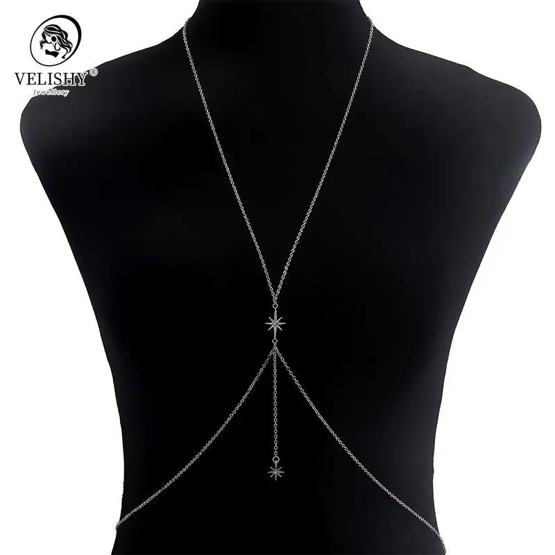 

Body Jewelry Chest Chain Bikini Mujer Sexy Fashion Belly Chains Waist for Women Goth Beach Summer Punk Gift Holiday Accessories