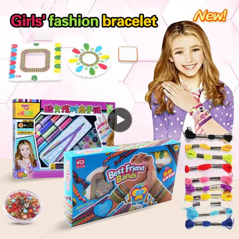 

Children DIY Beaded Braided Woven Bracelet Hand Rope Beaded Making Jewelry Handmade Toys Girl Fashion Accessories Birthday Gifts