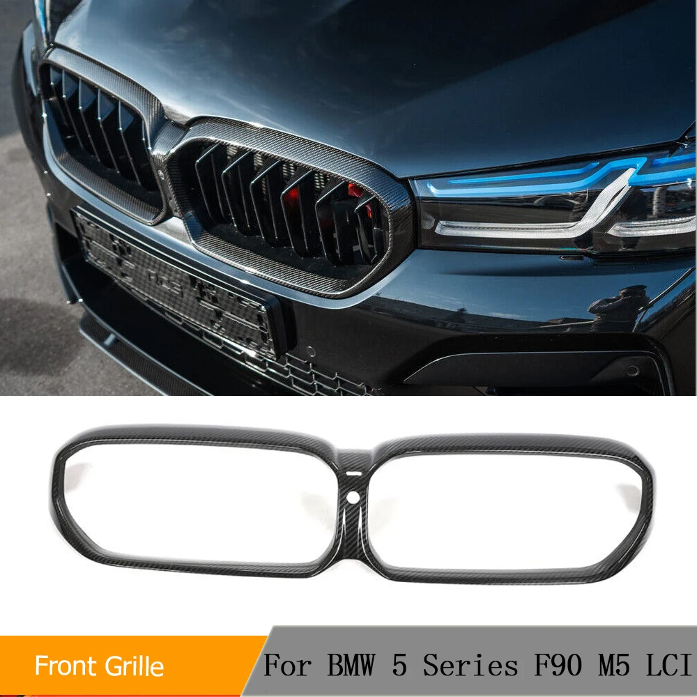 

Решетка переднего бампера автомобиля для BMW 5 серии F90 M5 LCI 2021 2022, седан, передняя гоночная решетка автомобиля, предварительно предварительно углеродистый