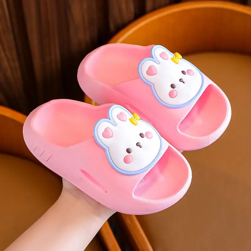 New Children's Slippers Cute Cartoon Animal Rabbit Slippers Breathable, Comfortable, Non slip, Soft Home Slippers for Children