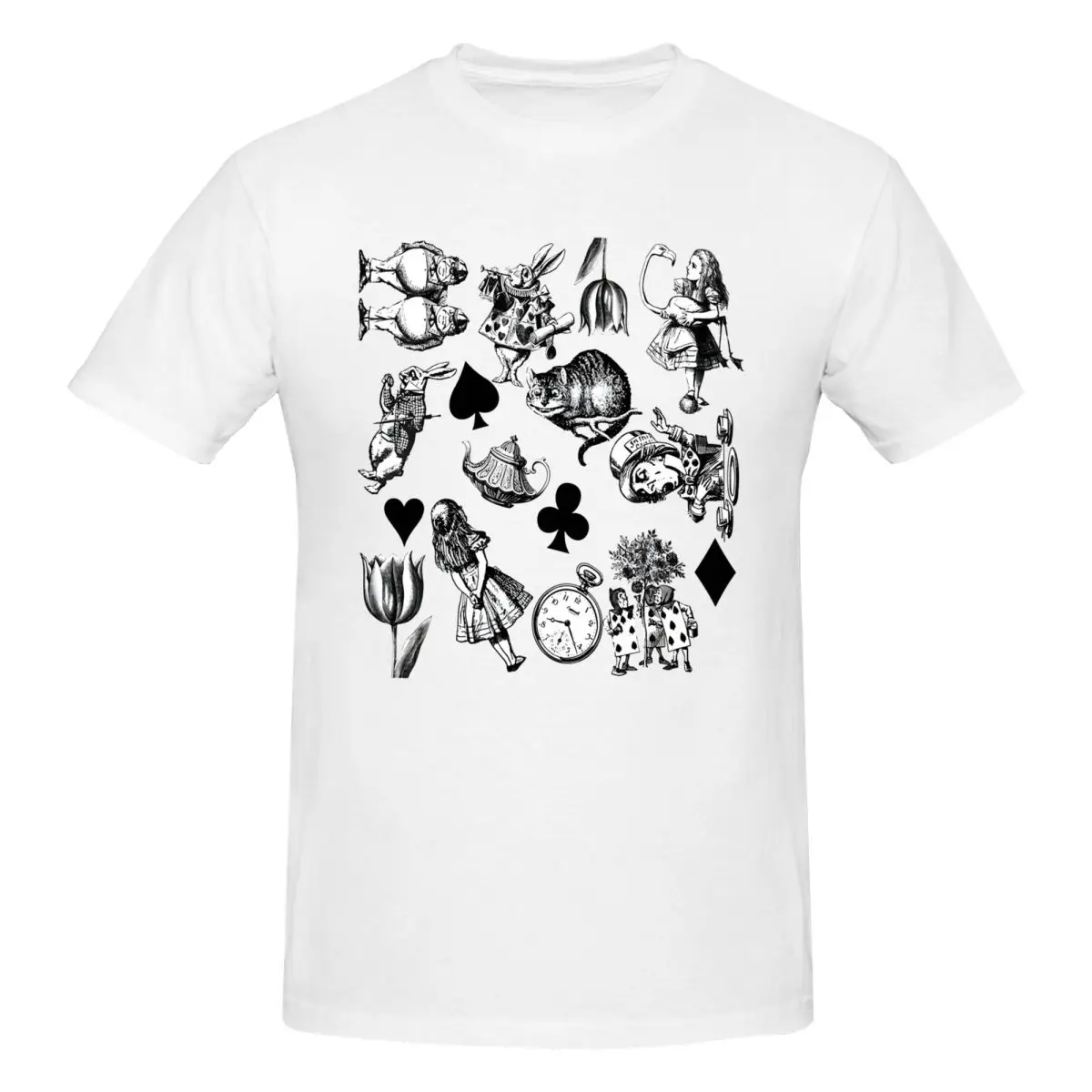 Футболка мужская из хлопка с круглым вырезом и коротким рукавом