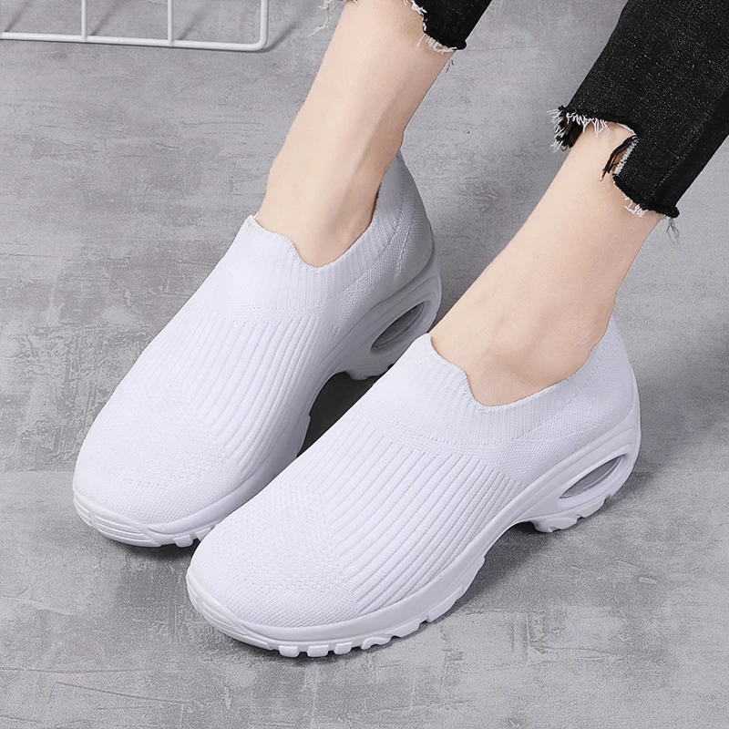 Women Sneakers Casual Elevator Shoes 4cm Heels Breathable Heightening Shoes Mujer Increase  Sports Casual Height Zapato
