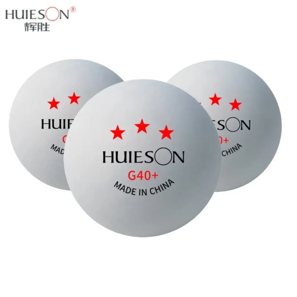 Фото Мячи для настольного тенниса Huieson 3 звезды G40+ ABS, профессиональные, для тренировок и соревнований, для машин для подачи мячей №2