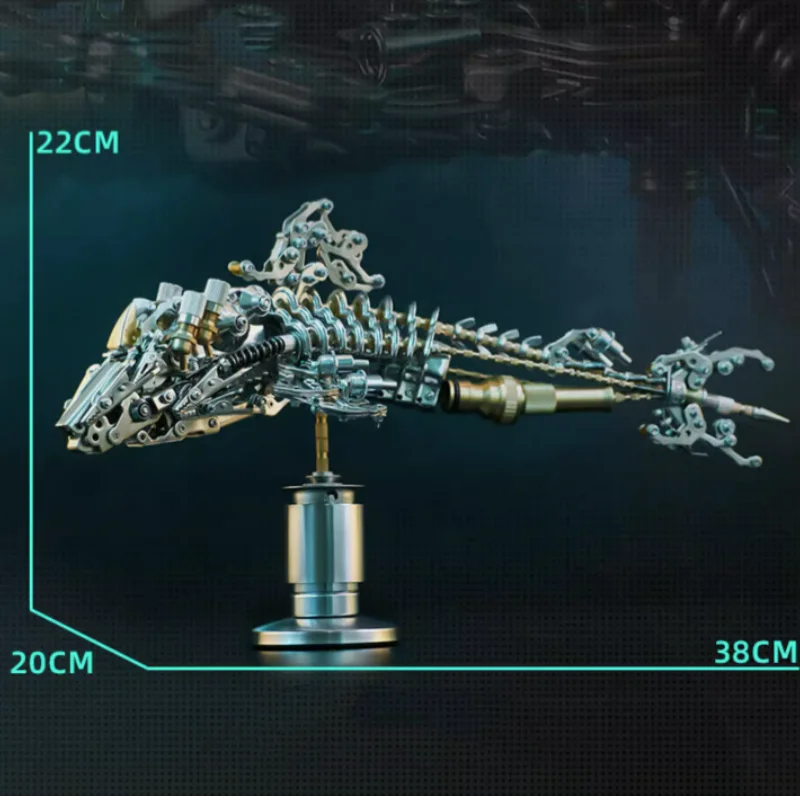 Механический зубчатый кит металлический сборочный комплект 3D DIY украшения