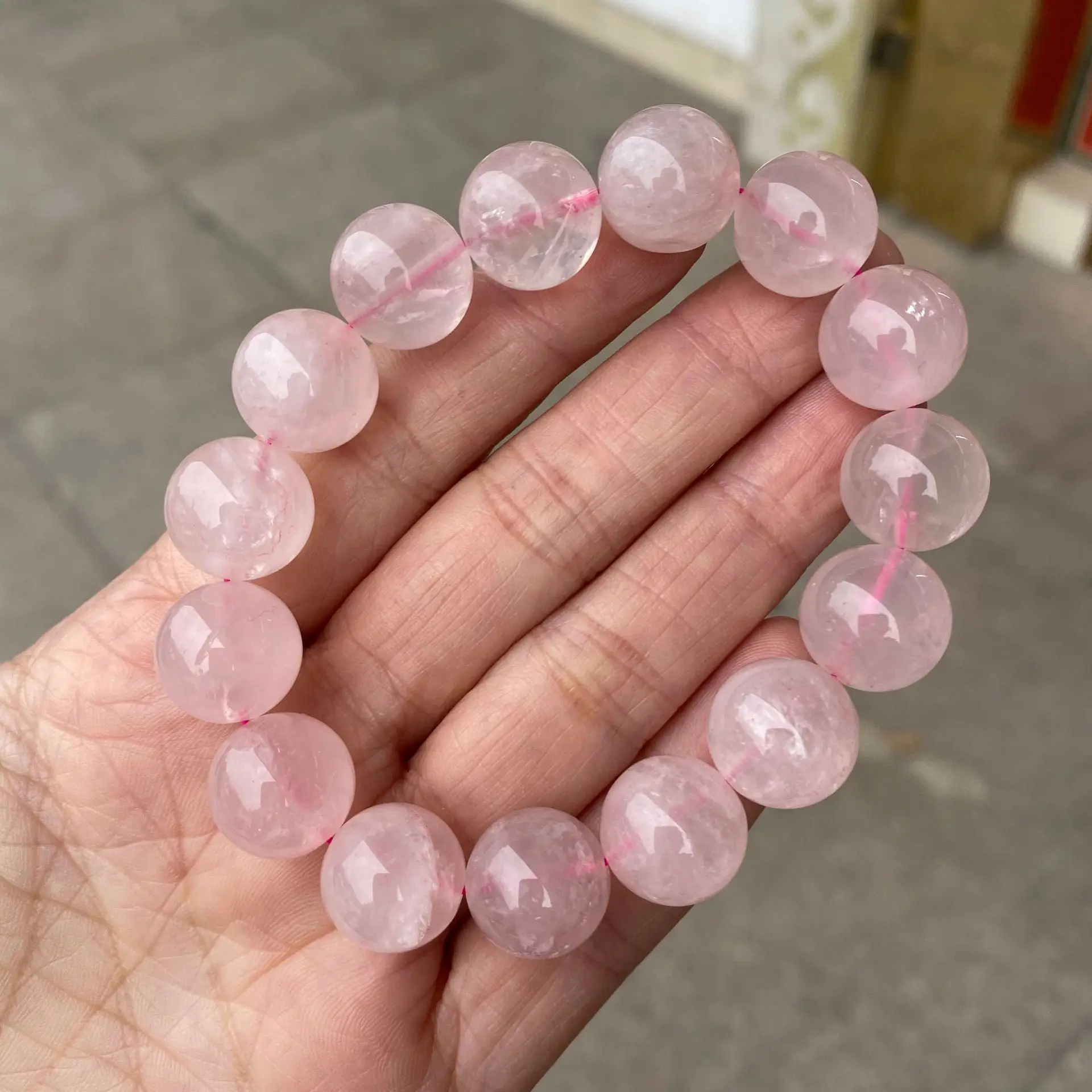 

Icnway pink quartz 6mm 8mm 10mm 12mm round beads bracelet wholesale