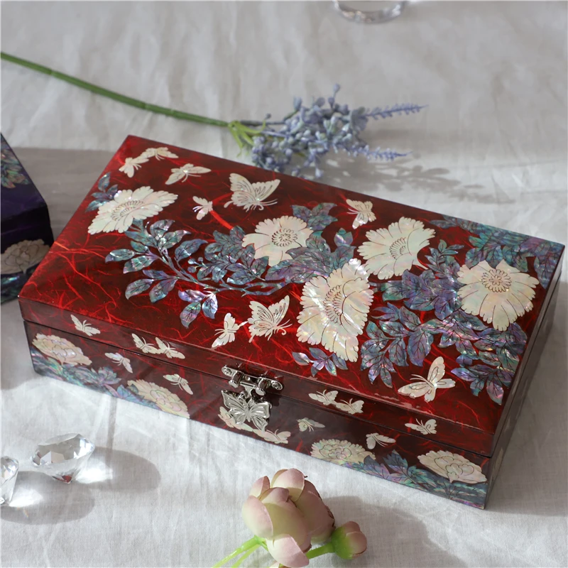 Жемчужная Лакированная Шкатулка для ювелирных изделий декоративная шкатулка