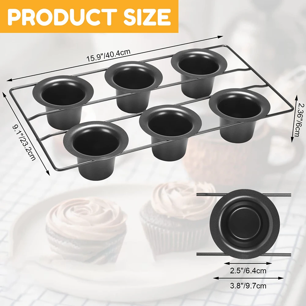 6 антипригарных сковородок для маффинов кастрюля кексов большой глубокий Маффин