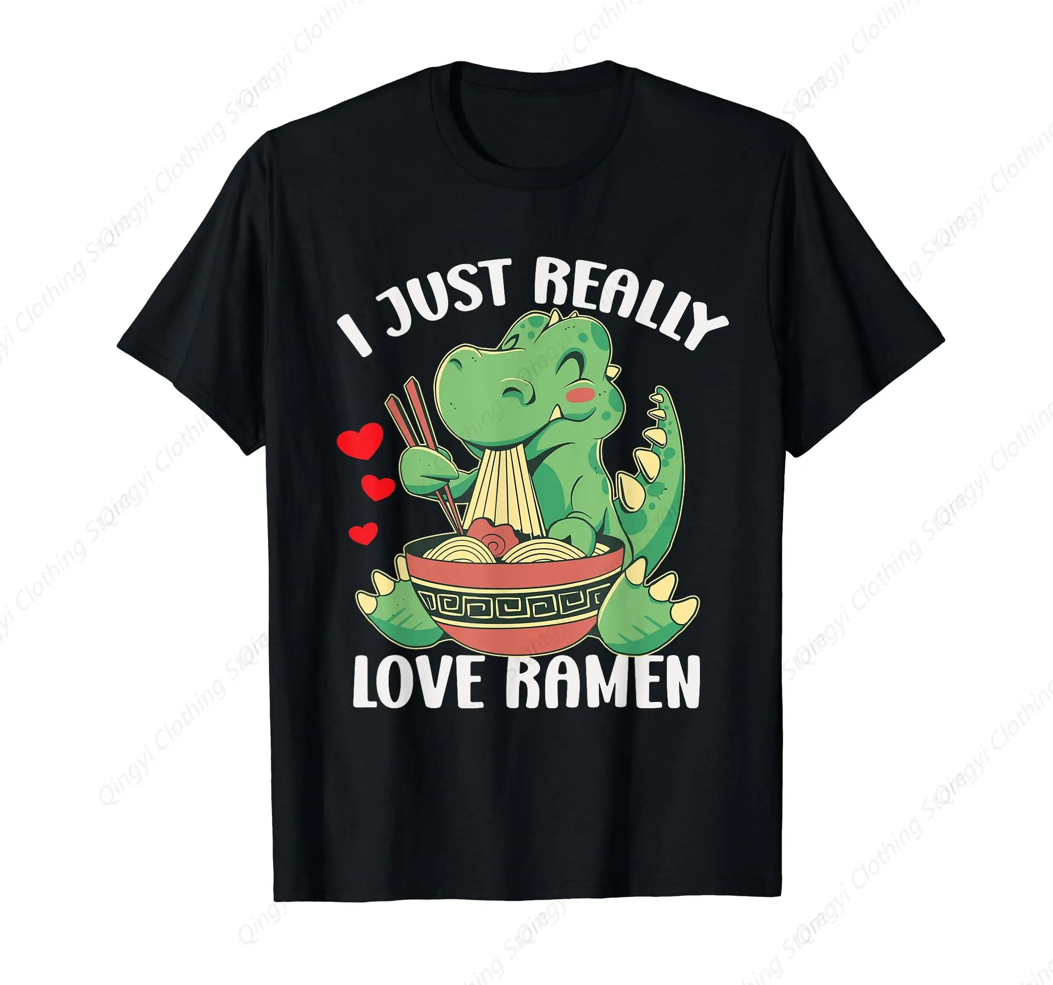 Забавная футболка T Rex Ramen Kawaii Anime с японской лапшой и супом