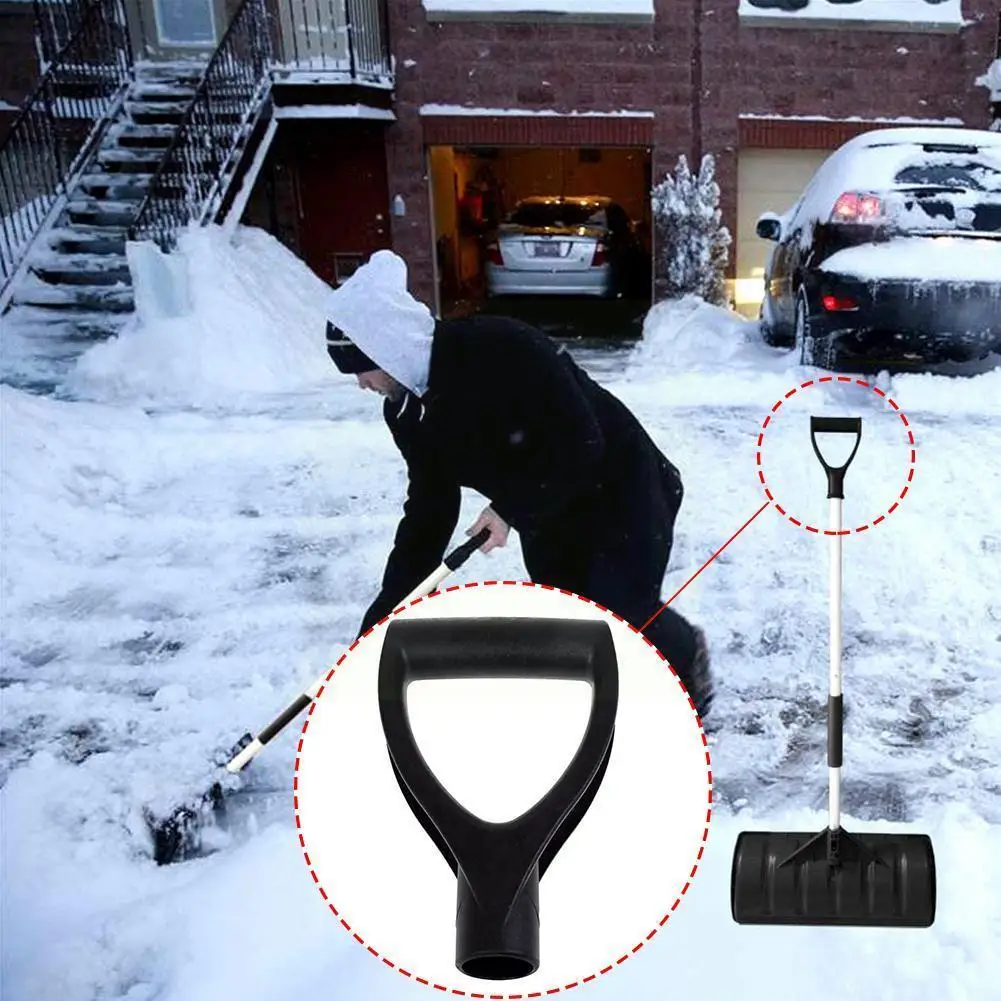 

D-shaped Steel Shovel Handle Black Plastic Replacement Raking Tools Handle Shovel Accessories Top Garden Digging A2o1