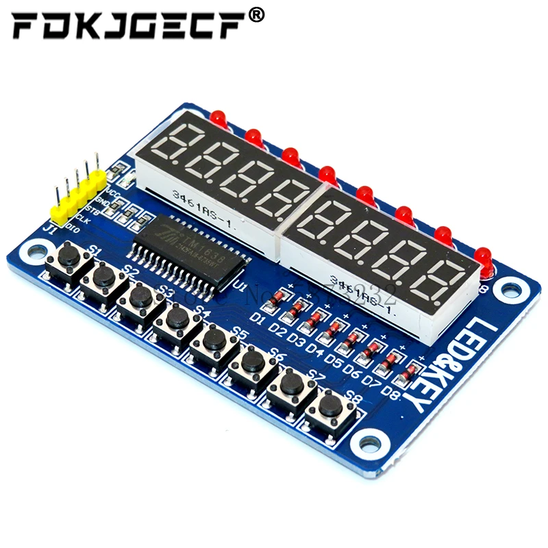 Модуль TM1638 ключ дисплея для AVR Arduino новая 8-битная светодиодный вая Светодиодная