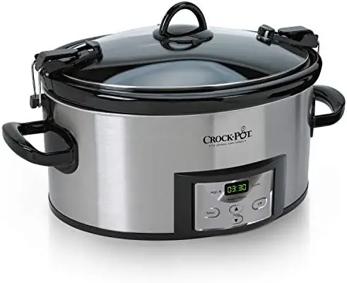 

Quart Cook & Carry Programmable Slow Cooker with Digital Timer, Stainless Steel (SCCPVL610-S-A)