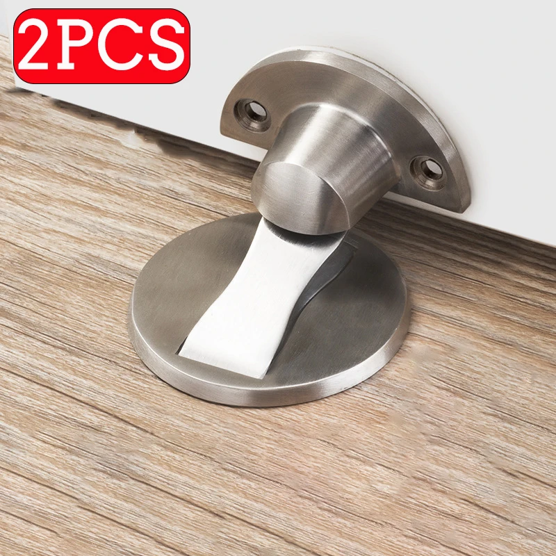 

Punch-free Anti-collision Invisible Strong Magnetic Zinc alloy Door Stopper Door Holders Catch Floor Mounted Nail-free Door Stop