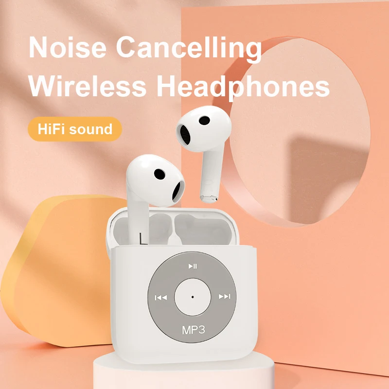 

Беспроводные Bluetooth-наушники с шумоподавлением, музыка для iPhone, Xiaomi, Sony, наушники-вкладыши с картой памяти, mp3-плеер, гарнитура
