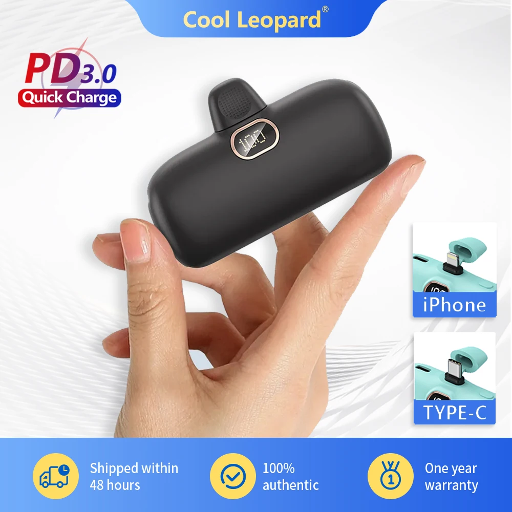 Внешний мини-аккумулятор на 5000 мА · ч с поддержкой быстрой зарядки