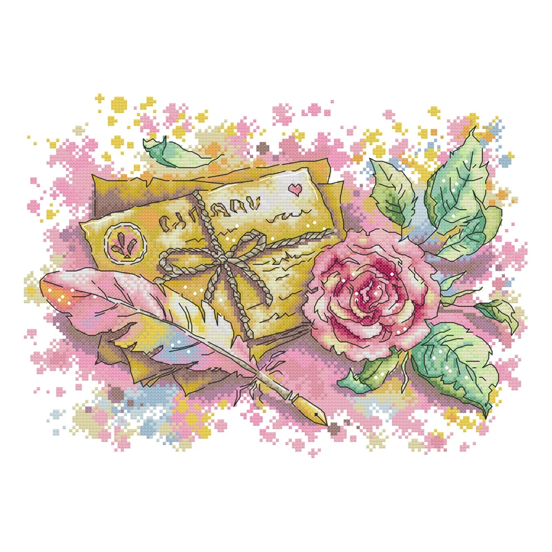 

Joy Sunday Cross Stitch Kit Home Letter 11CT 14CT Printed Fabric Cross Stitch Kit Embroidery Kit Needlework