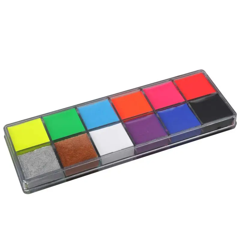 

12 Colors Face Body Paint 12 Colors Face Body Paint Oil Palette Safe Face Paint For Halloween Cosplay Costumes Parties And