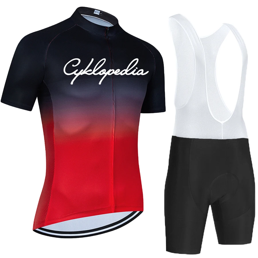 

CYKLOPEDIA Bike Cycling Jersey Set Summer Short Sleeve Mountain Uniform Ropa Ciclismo Cycling Maillot Cycling Clothing Suit