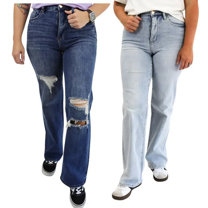 Джинсы с широкими штанинами для живота от RFM