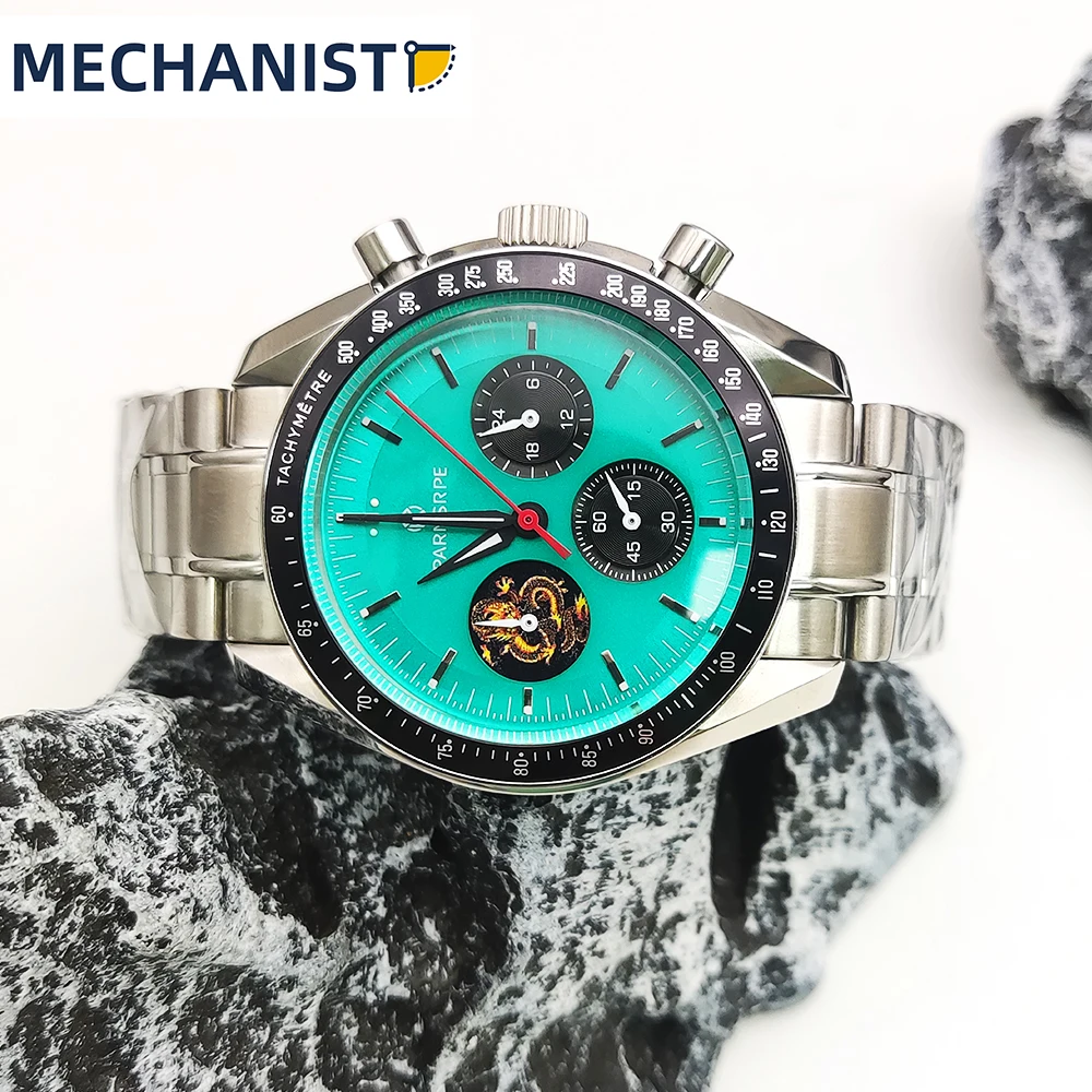 

Luxury Men's Watch Japan VK63 Chronograph Quartz Watch Waterproof 316L Stainless Steel Dragon Totem Fashion Top Brand