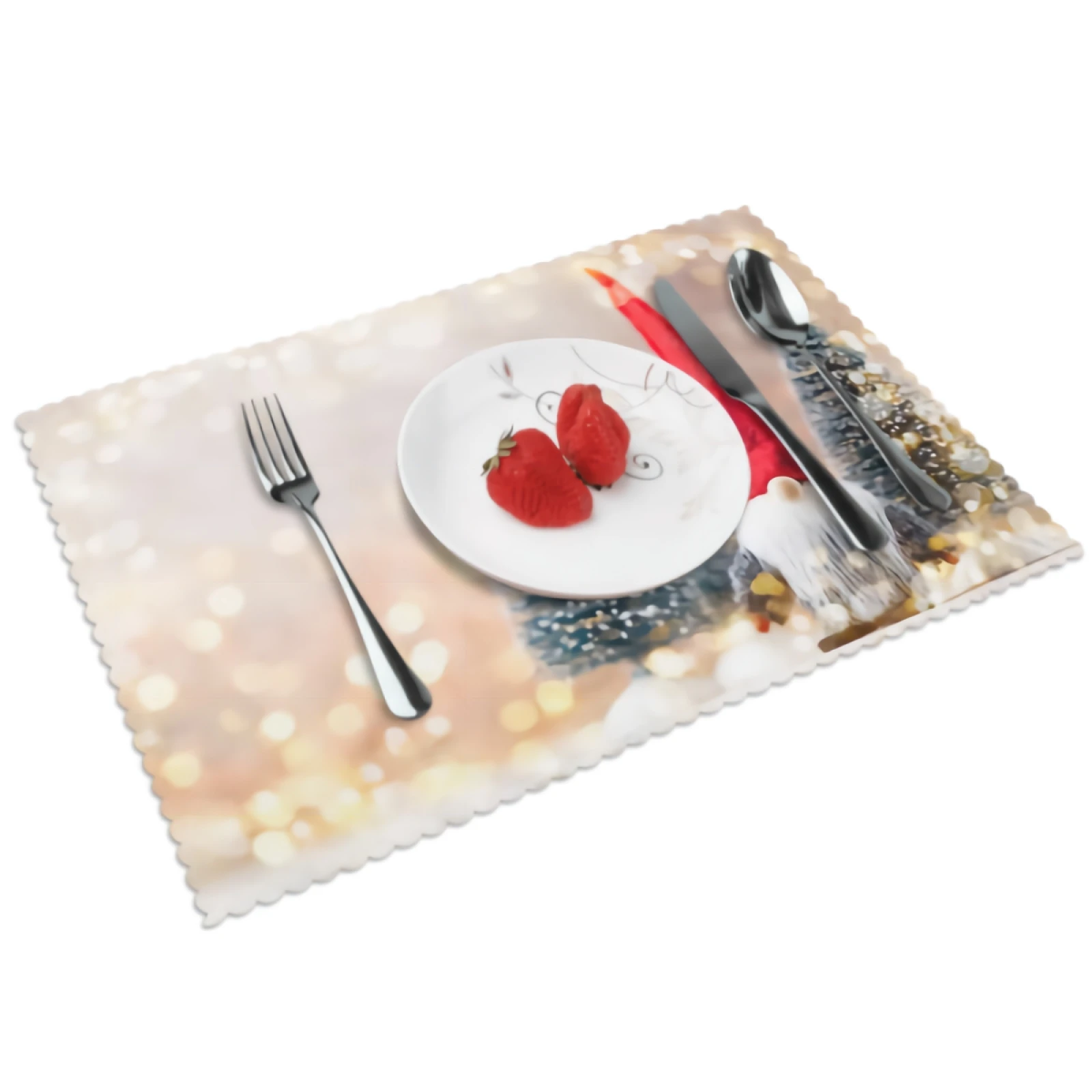 

Christmas Placemats for Dining Table 12 x 18 inches Heat Resistant Table Placemats Set of 4 for Kitchen Dining Table