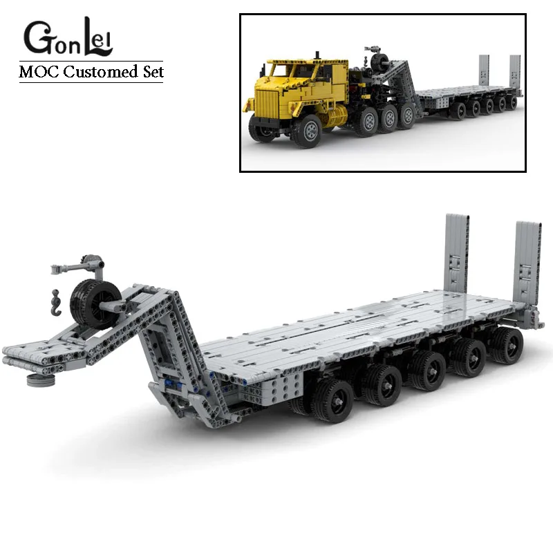 

Новый технический полуприцеп MOC - M1000 для Oshkosh ет M1070 42078, грузовые автомобили, строительные блоки, детали для рукоделия