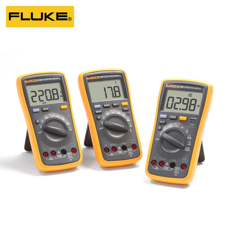 

Цифровой мультиметр FLUKE 15B + 17B + 18B + 12E +, высокоточный ампервольтметр для измерения температуры, напряжения постоянного и переменного тока, ам...