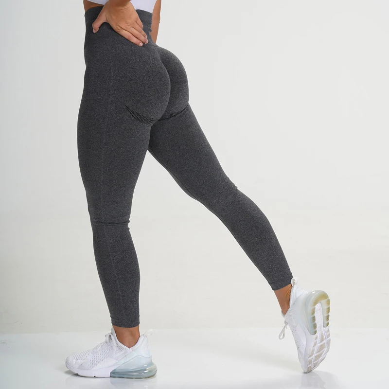

ASHEYWR Women Fitness Leggings High Waist Seamless Push Up Leggins Workout Quick Dry Breathble Knitted Slim Jeggings Female