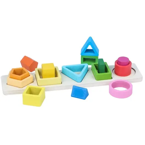 Детская деревянная категория стек игрушка образование цветная форма классификация инструмент головоломки игрушки