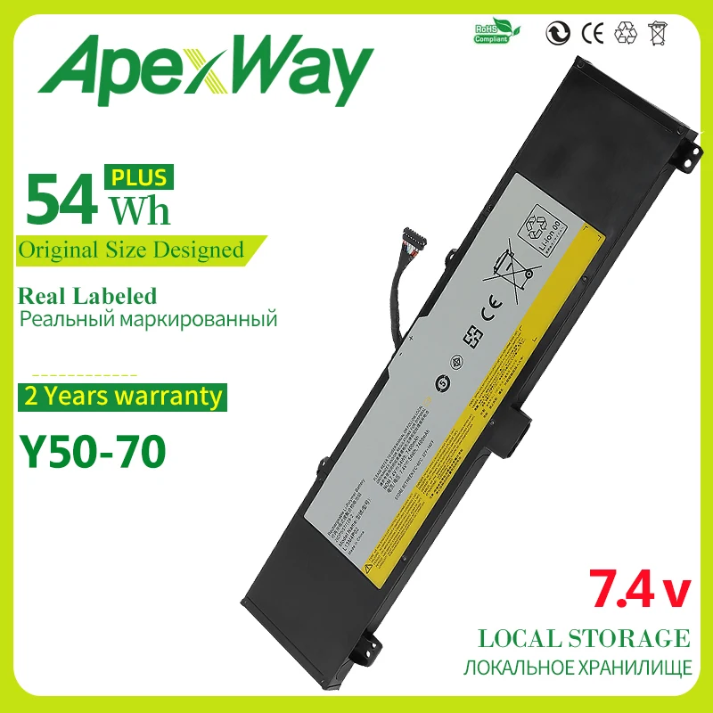 

ApexWay L13M4P02 L13N4P01 Battery For Lenovo Y50 Series Y50-70 Y70-70 Y70 Y50P-70 121500250 Y50-80 Y50-70AM-IFI Tablet