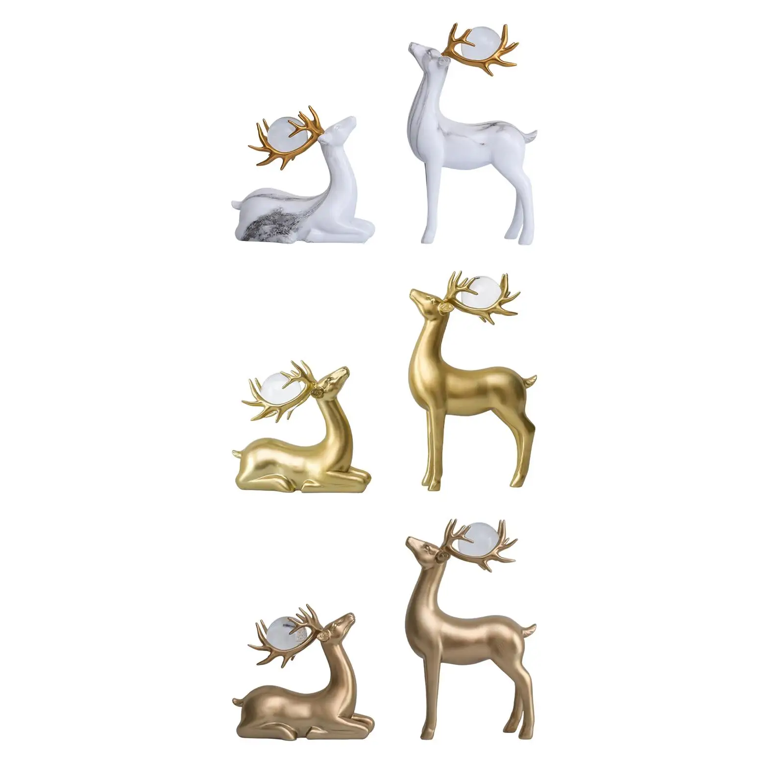 

Статуэтка оленя, статуэтка животного, скульптура УДАЧИ, творчество с хрустальным шаром, офисный книжный шкаф, Настольный Декор для дома