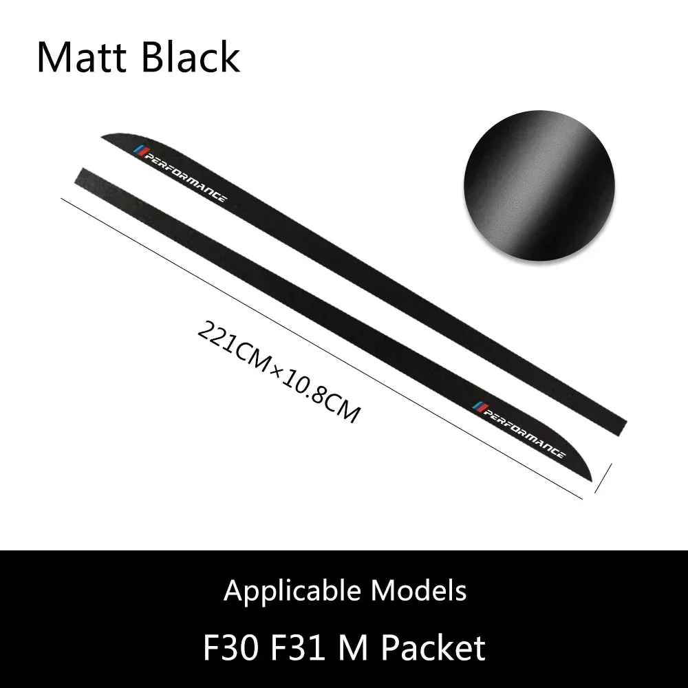 Наклейки с логотипом M Performance для BMW E60 E61 E90 F10 F30 F31 F32 F33 F22 F23 F15 F85 G30, виниловые наклейки на боковые пороги, аксессуары для тюнинга автомобиля (art.: 3920da476c40a) - 3920da476c40a