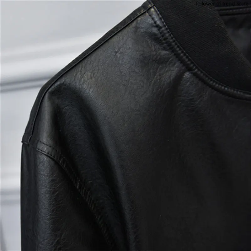 Women's Leather PU Coat Spring and Autumn Korean Black Loose Jacket Long Sleeve Casual Jacket Women's Coat  Casual