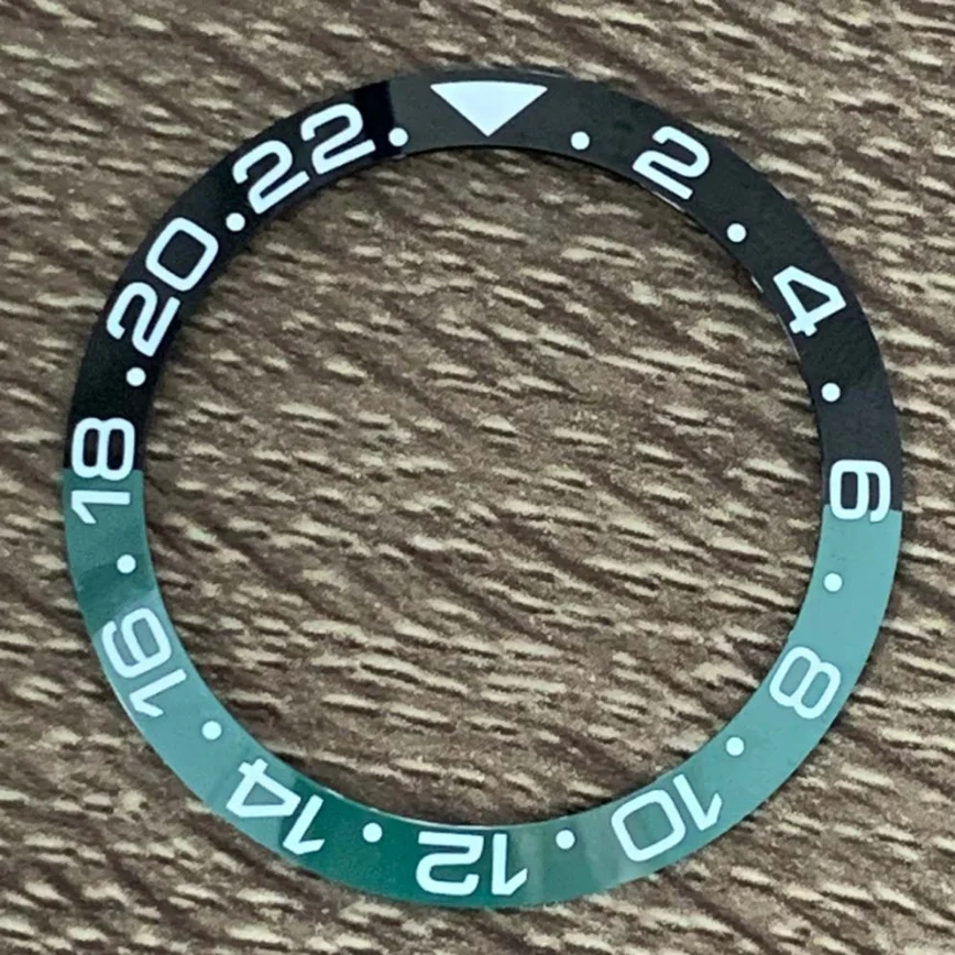 38MM Watch Bezel Inset GMT Ceramic Bevelled Bezel Mouth Monochrome Colour Blocking OD 38MM Inner Diameter 30.5MM