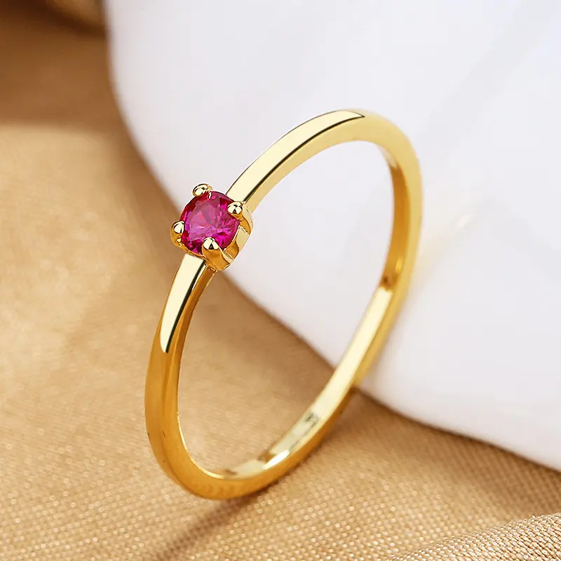 

New S925 Sterling Silver 6/7/8# Korean Simple Color Zircon Ring For Women Couple Fashion Charm Engagement Gift Jewelry