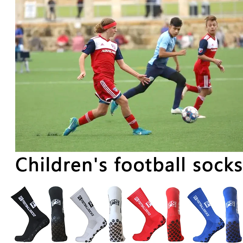 New FS Children's Breathable Sports football Socks FS Round Silicone Non slip Soccer Socks calcetines hombre