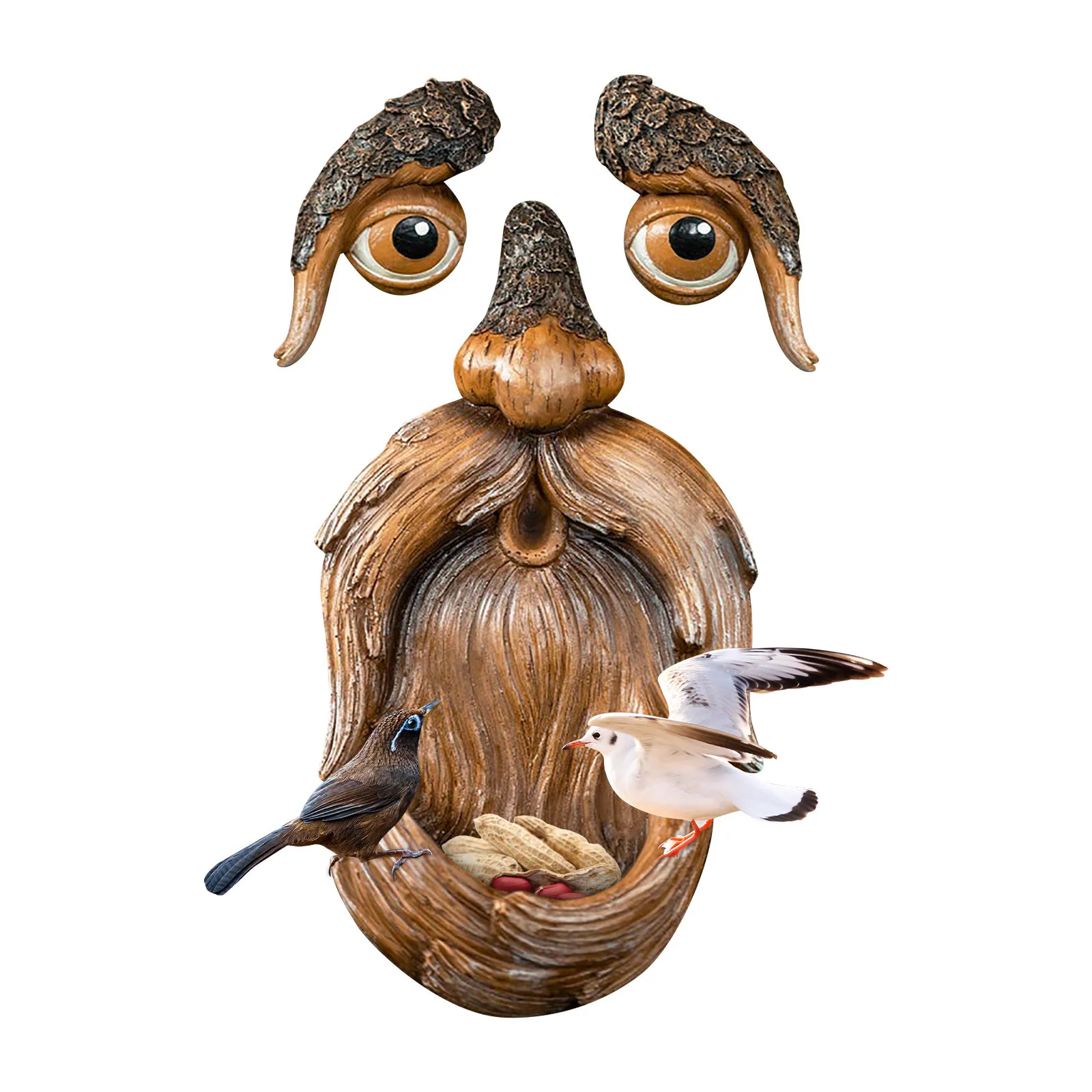 

Hummingbird Swing Window Uniques Bird Feeders,Tree Faces Decor Outdoor,Outdoor Decorative Bird Oriole Feeders for Outdoors