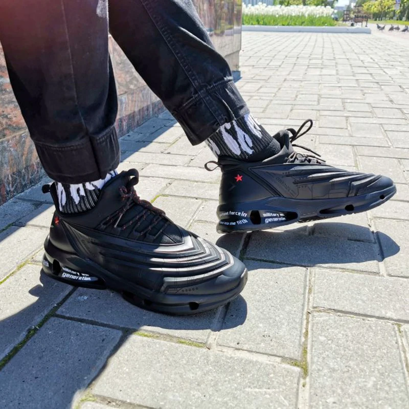 ONEMIX 2023 door Running Shoes Men Sneakers Technology Style Leather Shock Absorption Lightweight Fashion Sport Jogging Shoes