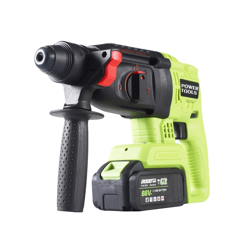 

Strong Power Tools Cordless Lithium Electric Brushless Rotary Drill Hammer For Concrete Drilling
