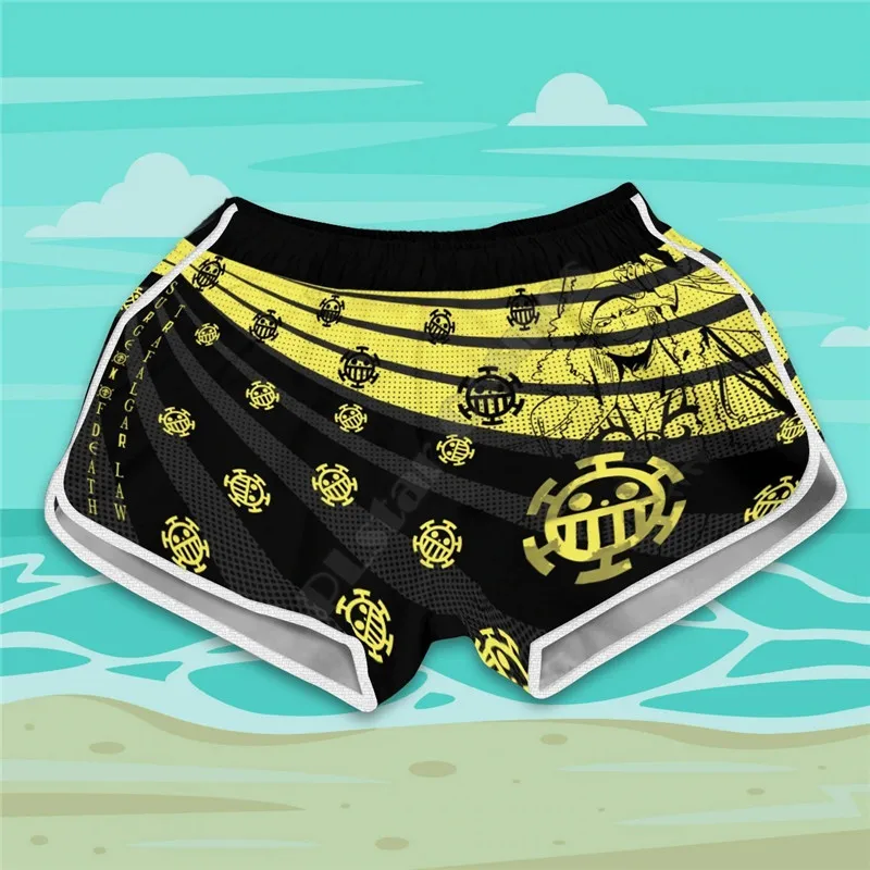 

Death surgeon law Trunk 3D Printed Women Shorts Summer Beach Shorts Elastic Waist Shorts Quick Drying shorts Cosplay Clothes