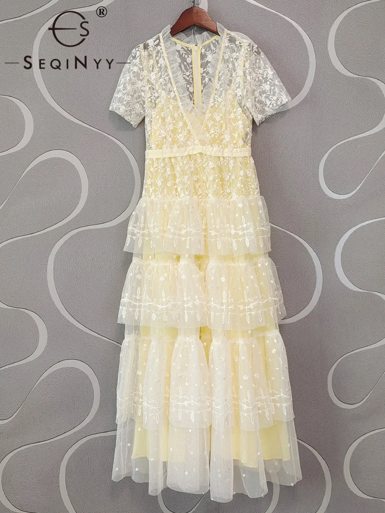 

Женское платье-миди с оборками, лето-весна